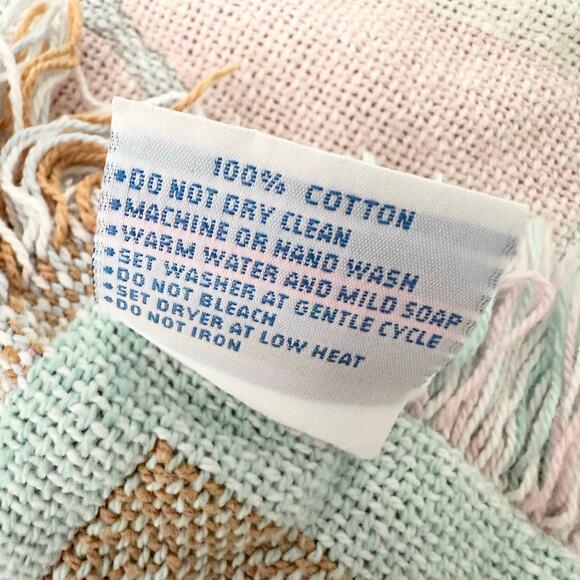 Quiltex Vintage USA Woven Fringe ABC Beatrix Potter Baby Blanket Throw Comforter - Picture 9 of 12